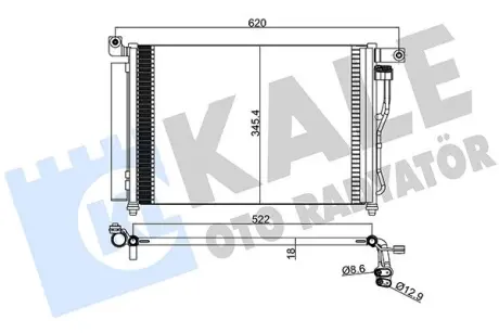 Радіатор кондиціонера Hyundai Accent III (05-10) 1.5 CRDi OTO RADYATOR Kale 391400