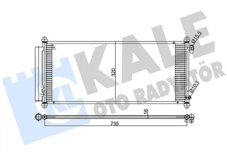 Радіатор кондиціонера Honda Jazz II OTO RADYATOR Kale 392000