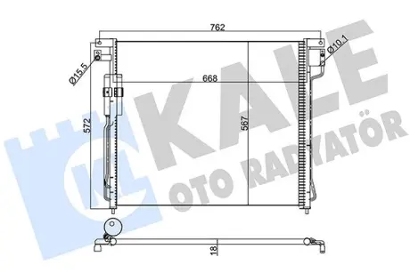 Радіатор кондиціонера Nissan Np300 Navara, Pathfinder III KALE OTO RADYATOR Kale 393200