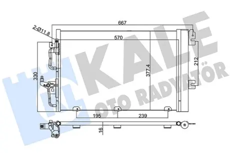 Радиатор кондиционера Opel Astra H Kale 393400
