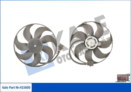 Вентилятор охолодження радіатора Audi A3 (96-)/Seat Leon (99-)/Skoda Fabia (99-)/VW Bora (98-), Golf IV (97-) KALE OTO RADYATOR Kale 415600