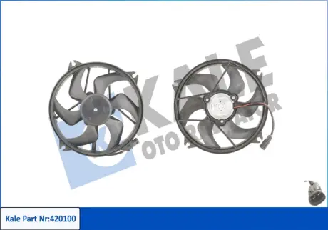 Вентилятор охлаждения радиатора с кожухом Citroen C4 / C4 I, C4 II, Ds4 - Peugeo Kale 420100