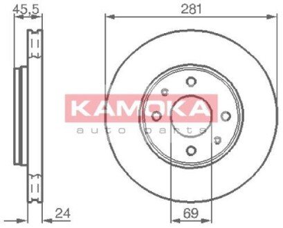 Гальмiвнi диски MITSUBISHI CARISMA 00-06/VOLVO S40/V40 95-03 KAMOKA 1032136