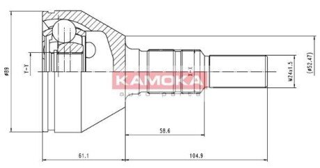 К-т шарнiрний привiдного валу KAMOKA 6035