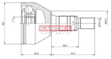 К-т шарнiрний привiдного валу KAMOKA 6039