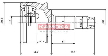 К-т шарнiрний привiдного валу KAMOKA 6259