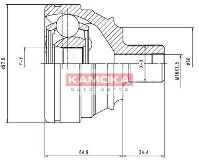 К-т шарнiрний привiдного валу KAMOKA 6426