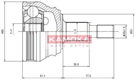 К-т шарнiрний привiдного валу KAMOKA 6680