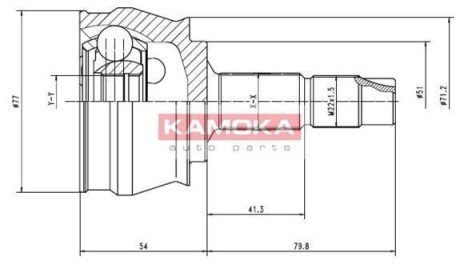 К-т шарнiрний привiдного валу KAMOKA 6691