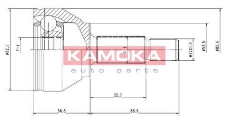 К-т шарнiрний привiдного валу KAMOKA 7092