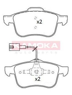 Гальмiвнi колодки дисковi ALFA ROMEO 159 05-11 KAMOKA JQ101212 (фото 1)