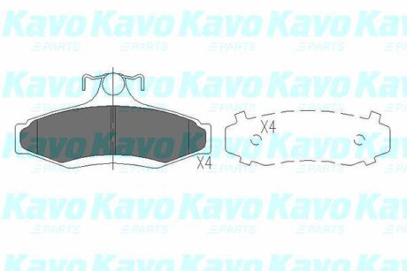 Колодки гальмівні (задні) Daewoo Nubira 97-/Leganza 97-04 (114x53) KAVO KBP-1006