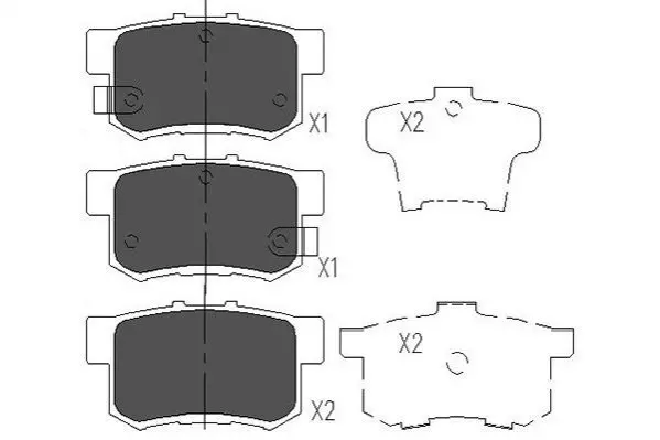 Комплект гальмівних колодок PARTS KAVO KBP-2009 (фото 1)