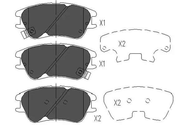 PARTS KBP3009 Комплект гальмівних накладок, дискове гальмо KAVO KBP-3009 (фото 1)
