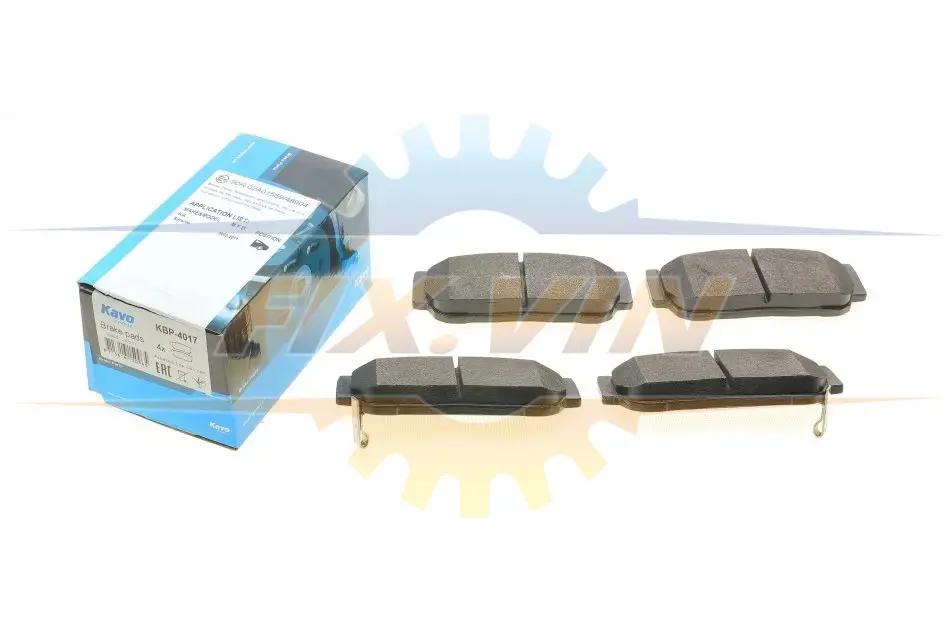 Комплект гальмівних колодок PARTS KAVO KBP-4017 (фото 1)
