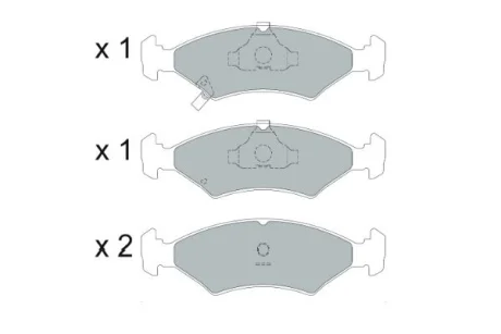 Комплект тормозных колодок KAVO KBP4026