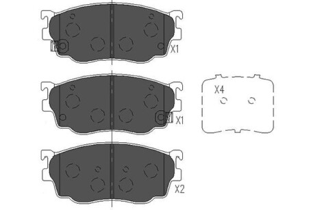 Гальмівні колодки пер. Mazda 323/626 97-04 KAVO KBP-4509