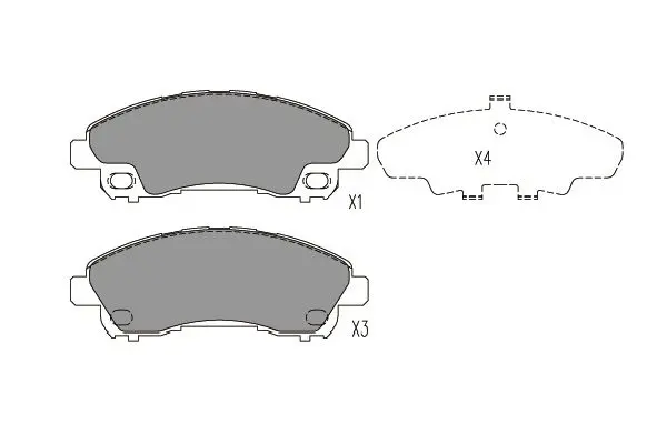 PARTS KBP5549 Комплект гальмівних накладок, дискове гальмо KAVO KBP-5549 (фото 1)
