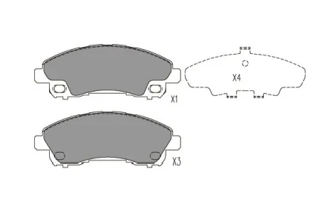 PARTS KBP5549 Комплект гальмівних накладок, дискове гальмо KAVO KBP-5549