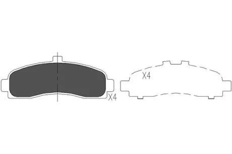 Комплект тормозных колодок KAVO KBP6505