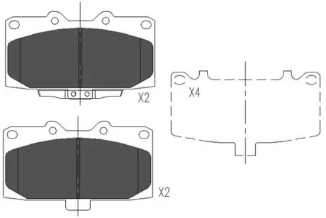 Комплект тормозных колодок KAVO KBP8003