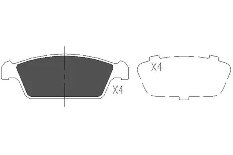 Комплект тормозных колодок KAVO KBP8515