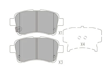 Комплект тормозных колодок KAVO KBP8528