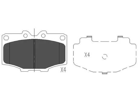 Комплект тормозных колодок KAVO KBP9028