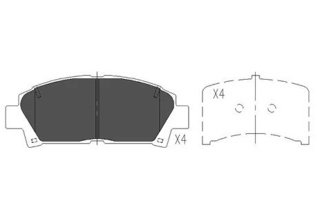 Комплект тормозных колодок KAVO KBP9110