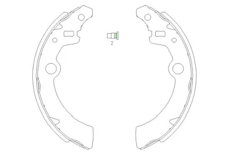 Комлект тормозных накладок KAVO KBS8907