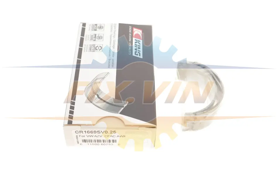 Вкладиші шатунні VW Caddy III/IV/Crafter/T5/T6 2.0/2.5 TDI 05- (+0.25) KING King CR1669SV0.25 (фото 1)