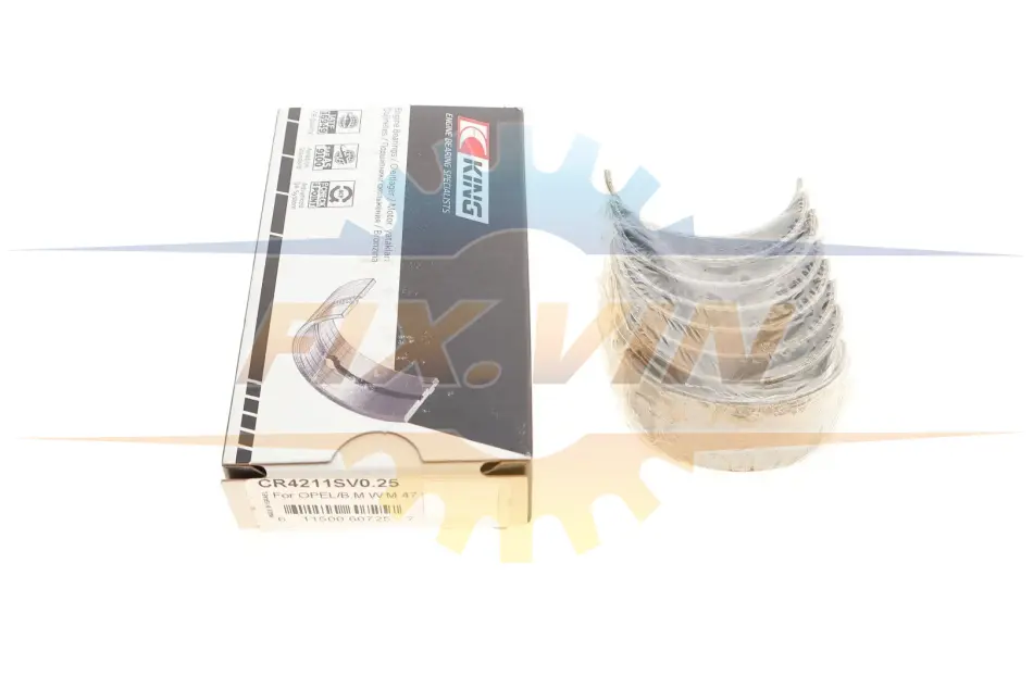 Вкладиші шатунні BMW 3 (E36/E46/E90)/5 (E39/E60) 95-09 M41/M47/N47 (+0.25) KING King CR4211SV0.25 (фото 1)