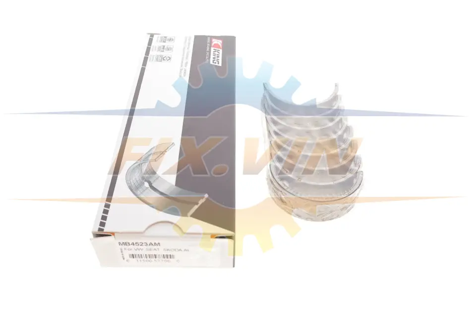 Вкладиші корінні комплект SEAT/SKODA/VW 1.2i 12V 01- King MB4523AM (фото 1)