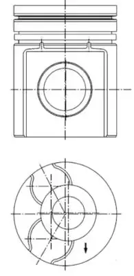 Поршень KOLBENSCHMIDT 40255600 (фото 1)