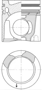 Поршень KOLBENSCHMIDT 41162600 (фото 1)