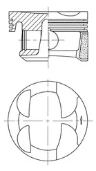 Поршень KOLBENSCHMIDT 41705600