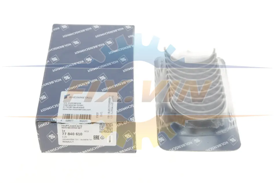 Вкладиші корінні комплект DACIA/NISSAN/RENAULT KOLBENSCHMIDT 77840610 (фото 1)