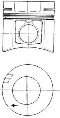 Поршень KOLBENSCHMIDT 93485600 (фото 1)