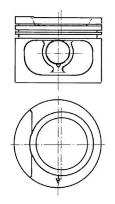 Поршень двигуна VAG 1,8i 80,01 STD KOLBENSCHMIDT 93876600 (фото 1)