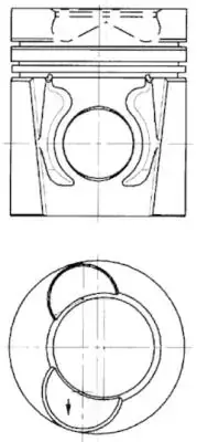 Поршень KOLBENSCHMIDT 94445600 (фото 1)
