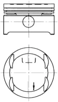 Поршень OPEL "1.6 "94-00, знято з виробництва KOLBENSCHMIDT 94637620