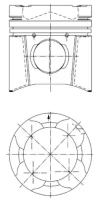 Поршень KOLBENSCHMIDT 94846600 (фото 1)