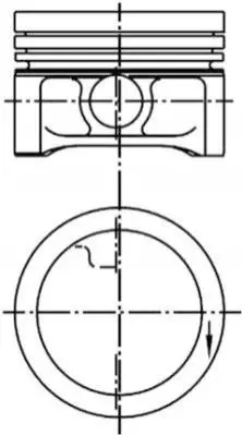 Поршень з кільцями SMART 63.75 M160 (вир-во KS) KOLBENSCHMIDT 99455610 (фото 1)