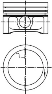 Поршень з кільцями SMART 63.75 M160 (вир-во KS) KOLBENSCHMIDT 99455610
