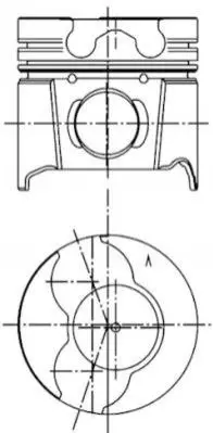 Поршень, комплект RENAULT F9Q 1.9dTi Kangoo 97- 01 KOLBENSCHMIDT 99561600 (фото 1)