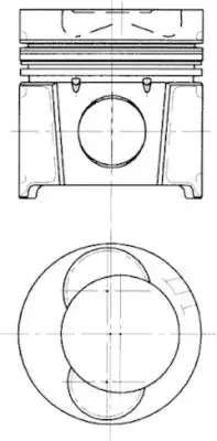 Поршень KOLBENSCHMIDT 99684600 (фото 1)