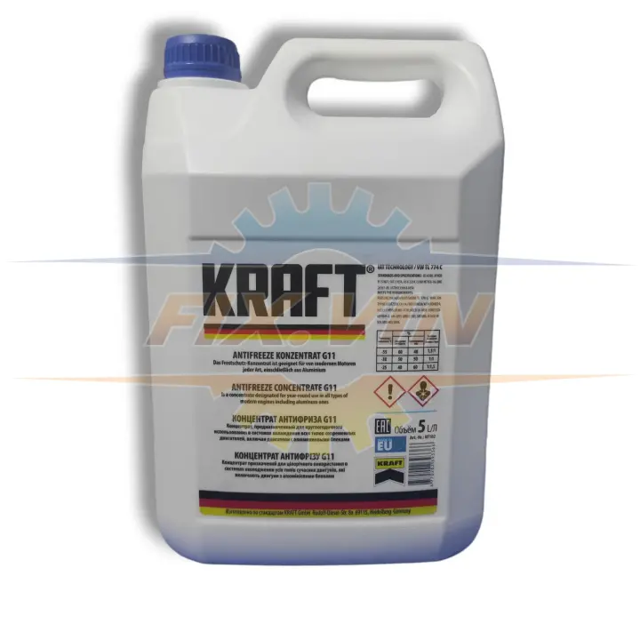 Антифриз G11 -80°C синий 5л KRAFT KF102 (фото 1)