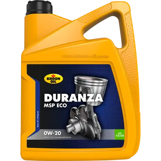 Олива моторна DURANZA MSP ECO 0W-20 5л KROON OIL 37126 (фото 1)
