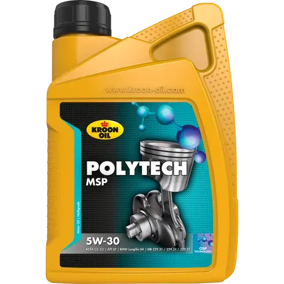 Олива моторна PolyTech MSP 5W-30 1л KROON OIL 37399 (фото 1)
