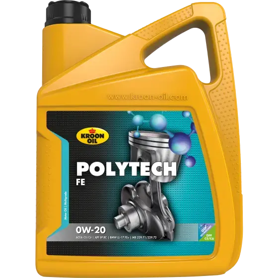Олива моторна PolyTech FE 0W-20 5л KROON OIL 37569 (фото 1)